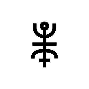 Ancient mystical symbol design element.