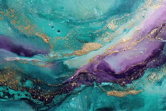 Deep cured resin layered texture, teal plum enclosed matte translucent abstract art
