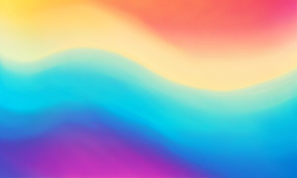 soft blurry gradient waves in teal yellow and purple with smooth horizontal flow and vibrant color tones for a minimal abstract aesthetic and colorful banner.