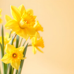 Fototapeta premium Yellow daffodils in a vase
