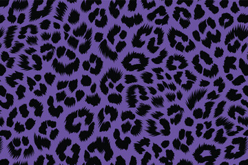 Obraz premium Vibrant purple and black leopard print, a striking animal wildlife skin pattern, perfect as a fur texture or exotic camouflage background for various creative designs