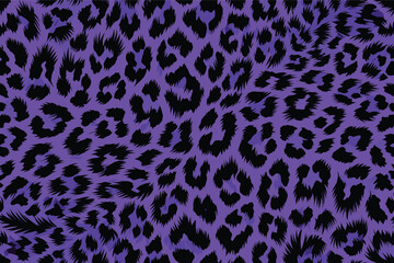 Obraz premium Vibrant purple and black leopard animal wildlife skin pattern, a wild fur texture background for abstract fashion and stylish camouflage design