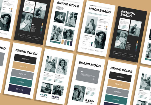 Minimal Brand Mood Board Layout Template