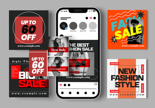 Modern Sale Social Media Post Design