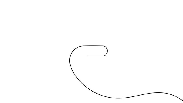 Document page continuous one line drawing animation minimalist outline style 4k video