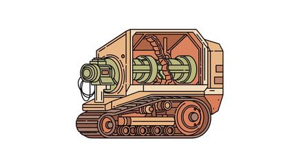 Industrial Heavy Machinery Equipment Tractor. © Berry