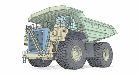 Large mining dump truck vehicle. © Berry