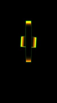 Glowing abstract polygon shapes rotating loop animation