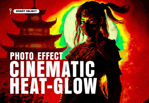 Cinematic Heat Glow Poster Photo Effect