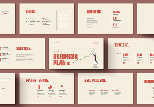 Minimal Corporate Pitch Deck Business Plan Presentation Template
