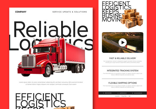 Reliable Logistics Corporate Email Newsletter Template