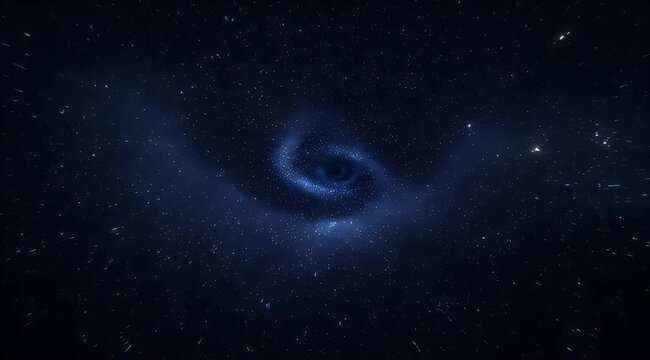 Swirling vortex of cosmic stardust forming a mesmerizing celestial portal in space