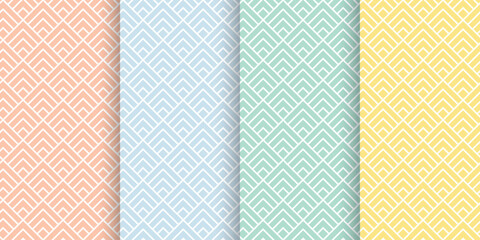 Vector Set of Abstract Geometric Pattern Background