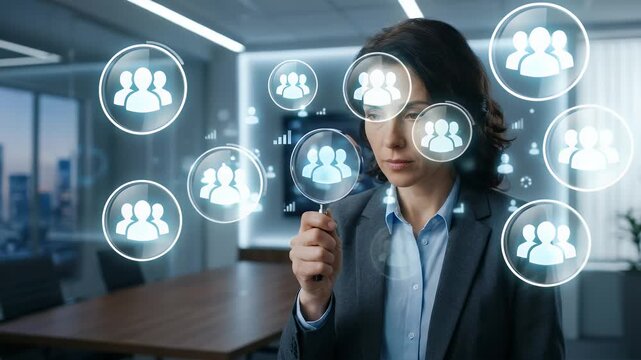 A business professional interacts with a smartphone displaying a secure login interface, captured in a cinematic style with a slow pan, highlighting modern technology and security in a corporate envir