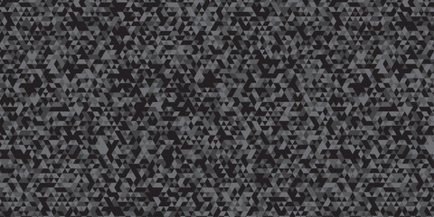Fototapeta premium Vector black and gray overlapping polygon square texture seamless geometric mosaic pattern. Minimal paper geometric white and gray low polygon triangle. vector paper origami wallpaper background.