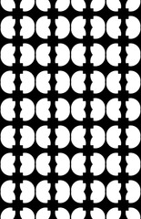 Fototapeta premium black and white flowers tattoo cross seamless pattern cross anchor set key .