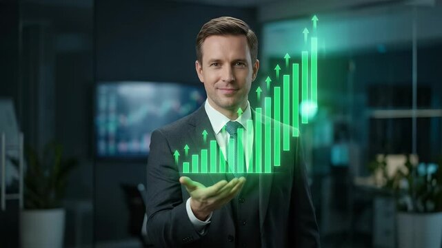 Capture a cinematic scene of a business professional gently pushing wooden blocks, with a slow pan revealing a modern office backdrop, symbolizing strategic planning and decision-making in dynamic cor