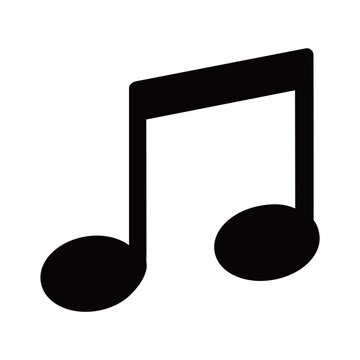 ポップで力強い黒ベタの音符