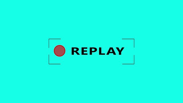 Replay button animation looping motion graphic