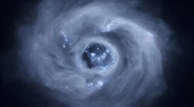 Ethereal galactic vortex with swirling stardust and nebulae creating a cosmic spectacle