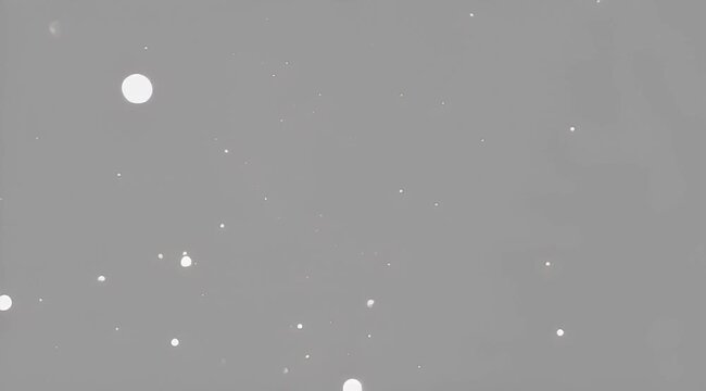 Gray scale image featuring blurry white circular dots scattered across the background