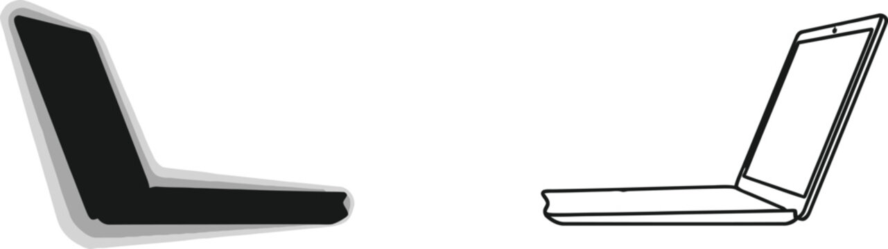 Laptop and computer designs Vector