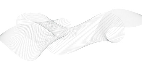 Fototapeta premium Abstract wave element for design. Wave with lines created using blend tool. Curved wavy line, smooth stripe. Vector eps10