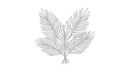 Detailed illustration of a fern leaf. © Art Sof galery photo