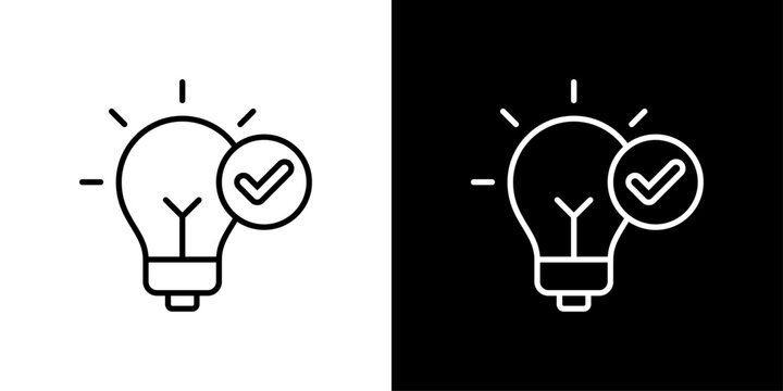 Idea Icon Sheet Black And White