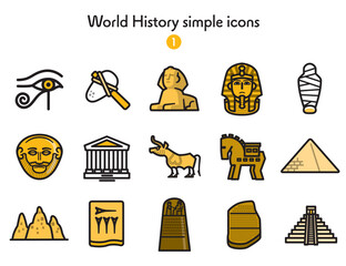 シンプルアイコン集 世界史1 © Armadilloz
