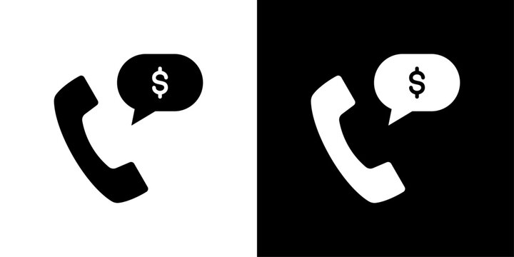 Telephone Icon Sheet Black And White