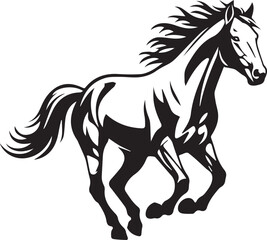 Fototapeta premium Dynamic horse silhouette vector illustration