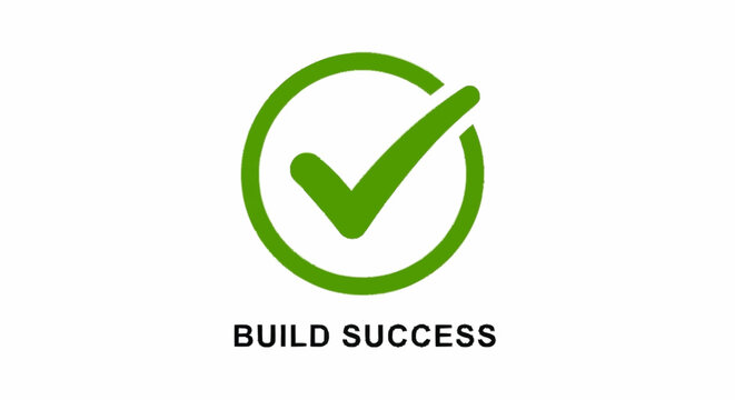 Green checkmark success concept logo design.