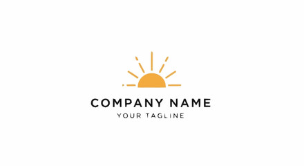 Fototapeta premium Sunrise company logo template design.