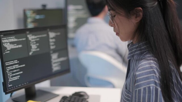 Programmer software developer engineer coding tech support customer client online backend frontend service digital technology concept