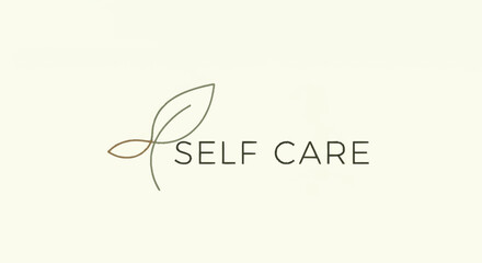 Obraz premium Self care and wellness logo design.
