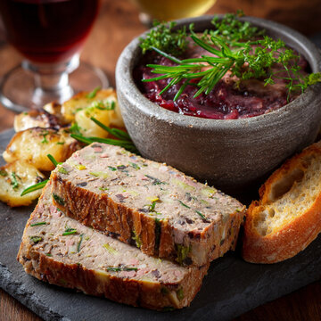 Authentic P&acirc;t&eacute; Lorrain, traditional French meat pastry