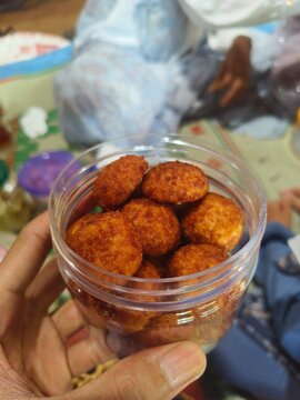 Indonesian traditional nastar cake with cheese topping