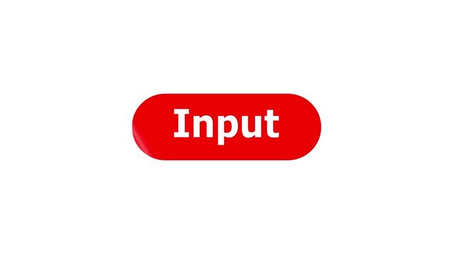 Simple animation of cursor icon clicking Input Button. Pack of animated templates for video editing. A set of flat design animated templates for web design or app design. Alpha channel, 4K