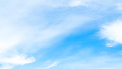 Obraz premium Sky cloud blue nature background paronama web cloudy summer winter season day, light beauty horizon spring brigth gradient calm abstract backdrop air nature view wallpaper landscape environment