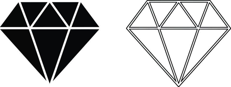 Black and white diamond shapes with geometric lines Vector