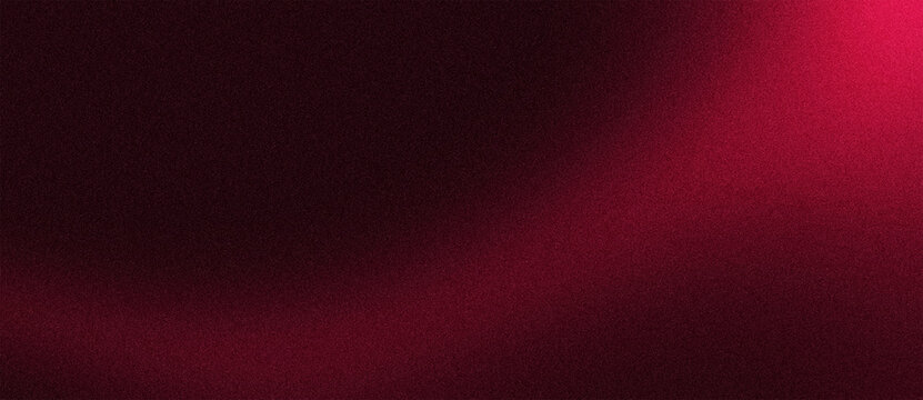 Deep Burgundy and Black Abstract Grainy Gradient Background with Soft Red Light Leak