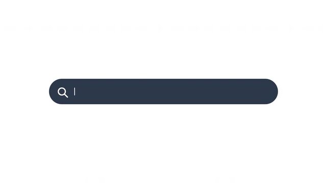 Search bar reveal animation from circle to active input on transparent background