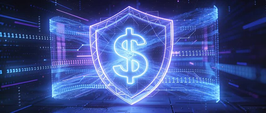 Cyber security concept with cloud computing data protection showing digital lock binary code futuristic style cloud server network lock icons secure data encryption technology glowing cloud server
