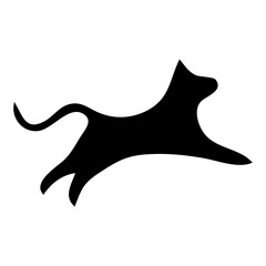 Obraz premium Jumping Cat Silhouette Icon