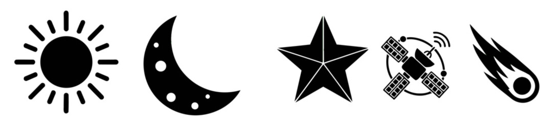 Fototapeta premium Space Icons Set