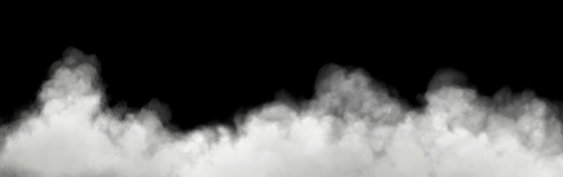 Smoke gas misty flow on dark backgrounds 3d rendering