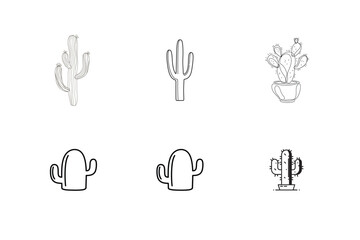 Obraz premium Cactus Plants in Pots and Soil for Gardening and Decoration