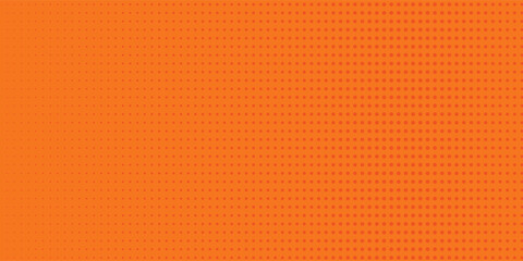 Fototapeta premium Dots halftone orange color pattern gradient texture with technology digital background. Dots pop art comics with summer background. modern orange dotted