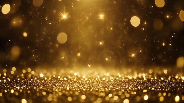Golden Sparkle Lights background 